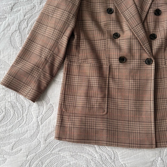 Loft - Petite Plaid Double Breasted Blazer - Picture 8 of 15